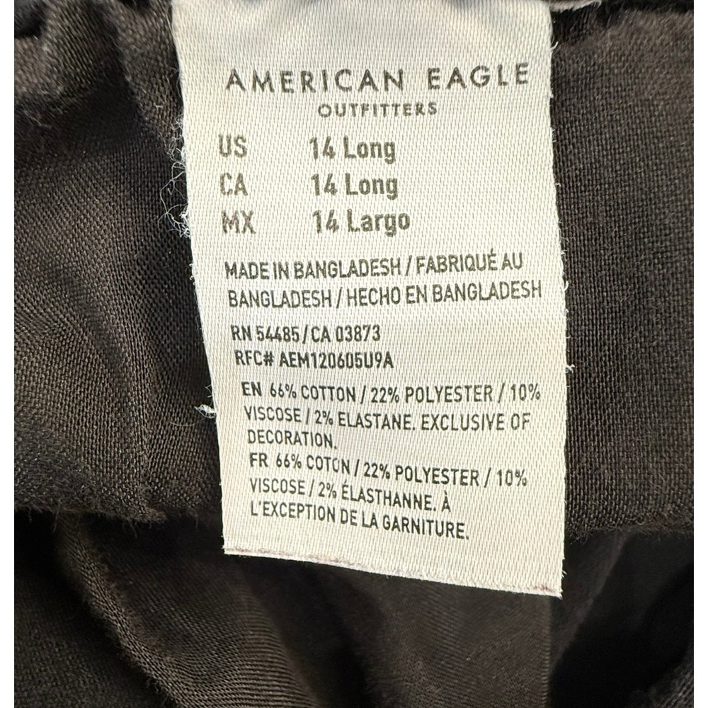 Women's American Eagle Ne(x)t Level Stretch Faded Black Jeans Size 14 Long - Picture 8 of 9